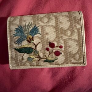 Dior Beige Leather Card Holder